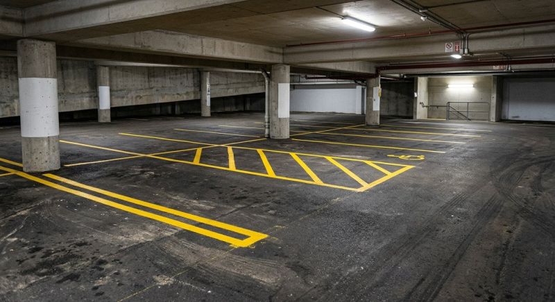 Parking Garage Striping in Katy, TX