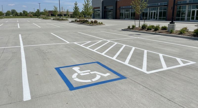Concrete Parking Lot Striping in Alpharetta, GA